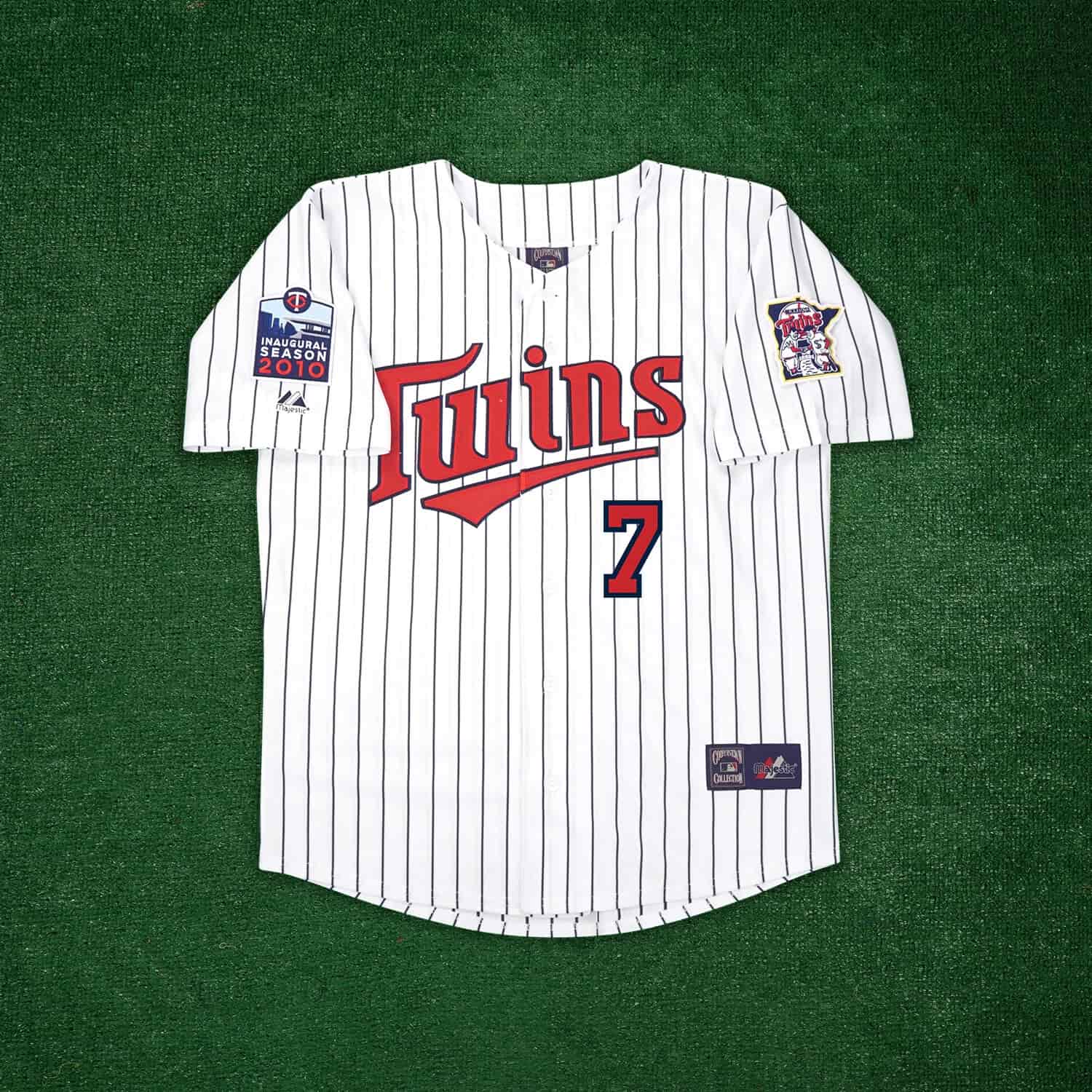 Joe Mauer 2010 Minnesota Twins Cooperstown Men's Home White Jersey