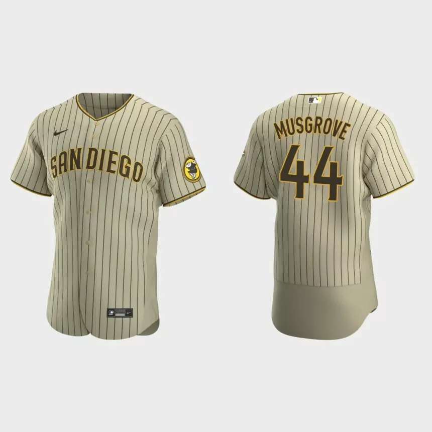 Joe Musgrove #44 San Diego Padres Authentic Alternate Jersey – Tan Brown