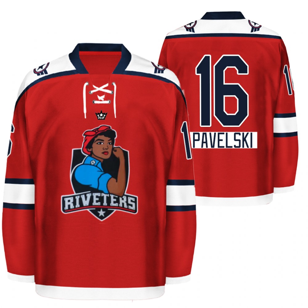 Joe Pavelski Stars Riveters Black Rosie Jersey Red Black History Month