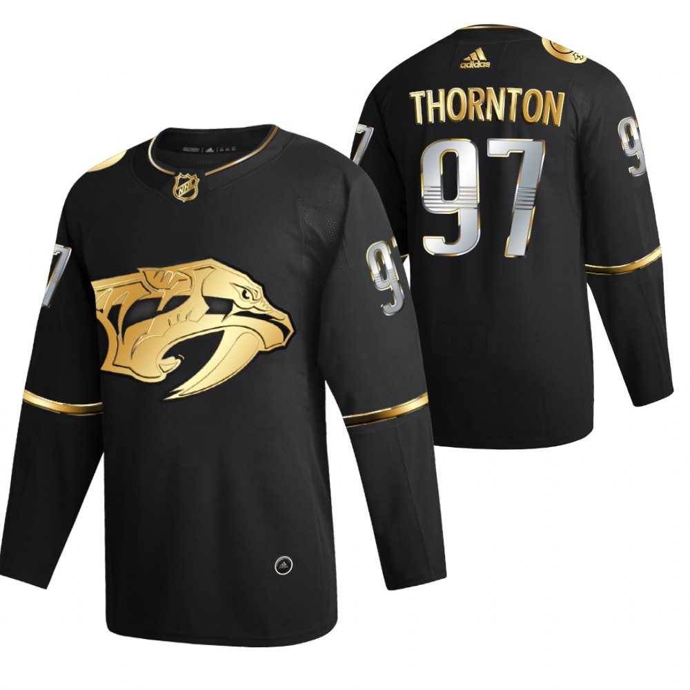 Joe Thornton Florida Panthers Black Golden Edition Jersey Authentic