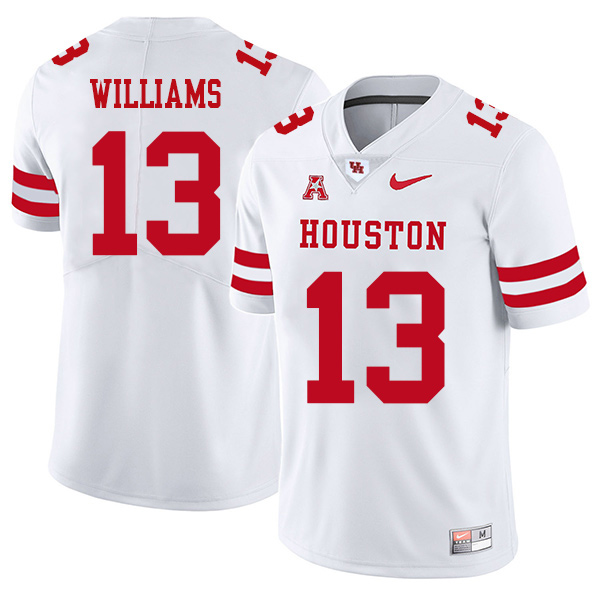 Joeal Williams Houston Cougars Men's Jersey - #13 NCAA White Stitched Authentic