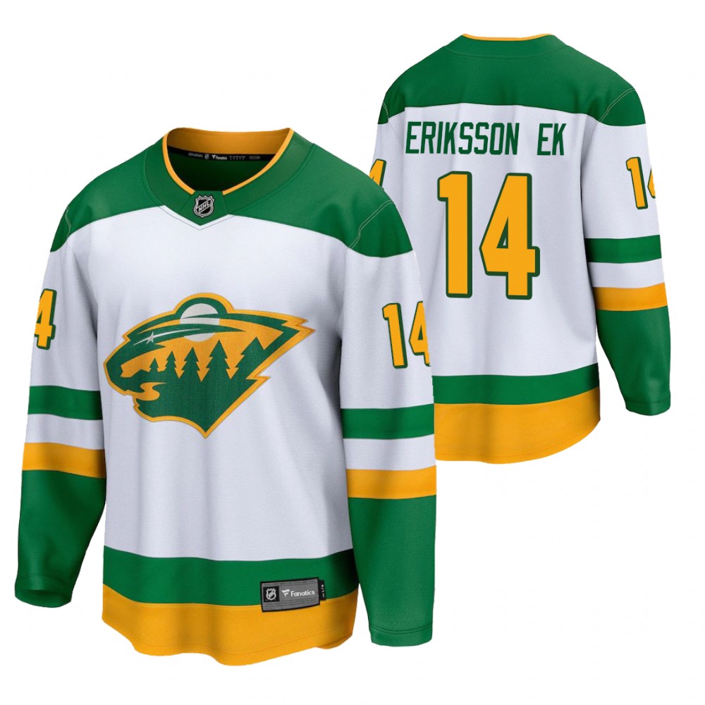 Joel Eriksson Ek Wild 2021 Reverse Retro White Jersey Special Edition