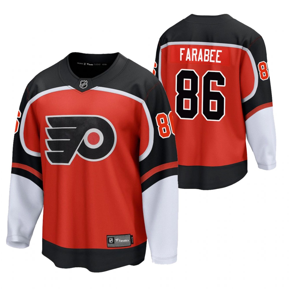 Joel Farabee Flyers 2021 Reverse Retro Orange Jersey Special Edition