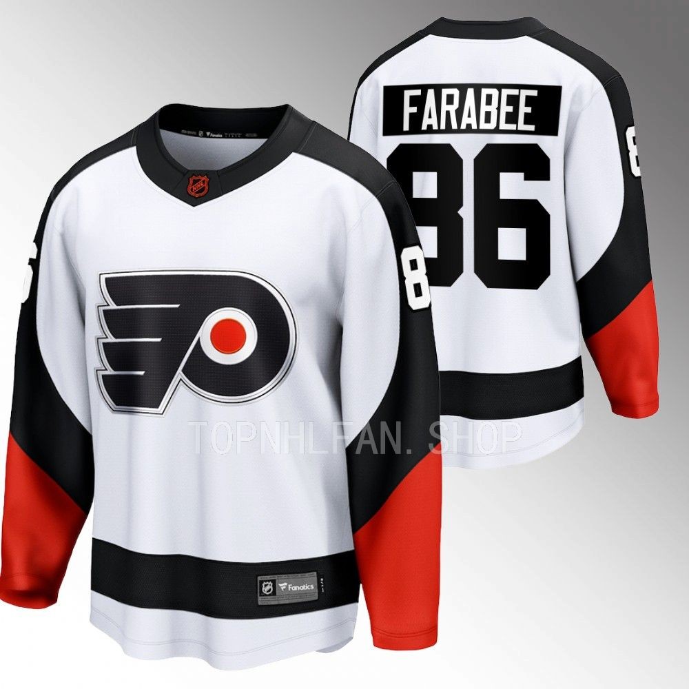 Joel Farabee Flyers Special Edition 2.0 White Jersey Breakaway