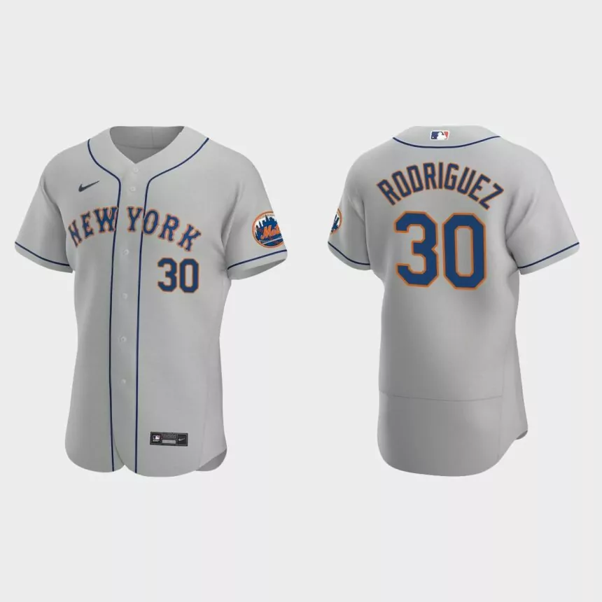 Joely Rodriguez New York Mets Authentic Road Jersey – Gray