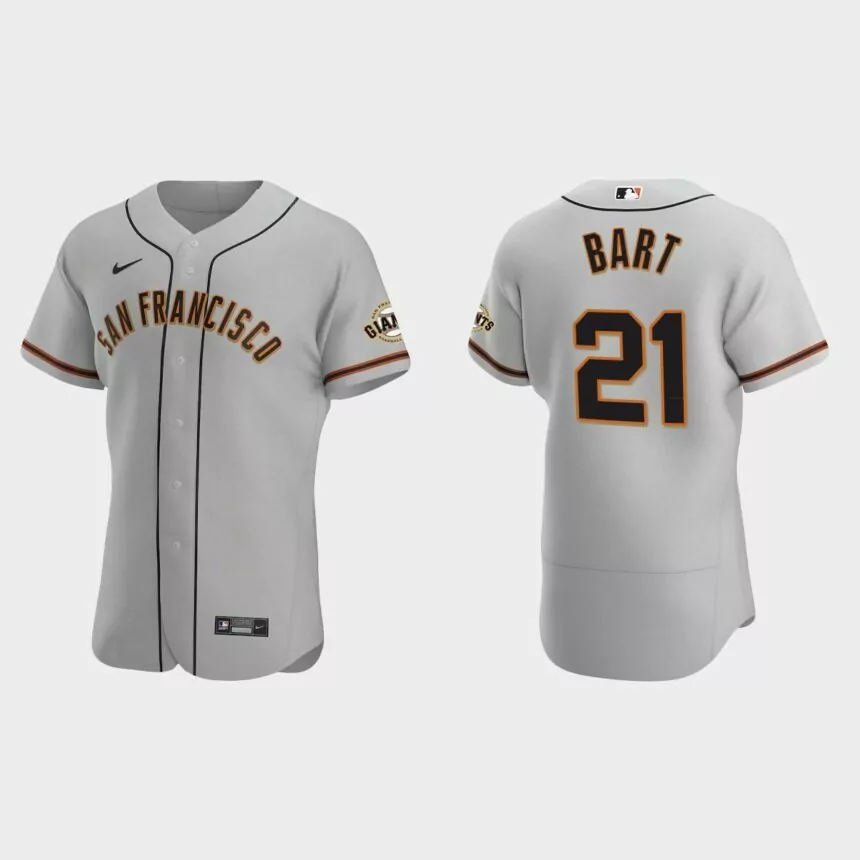 Joey Bart San Francisco Giants Authentic Road Jersey – Gray