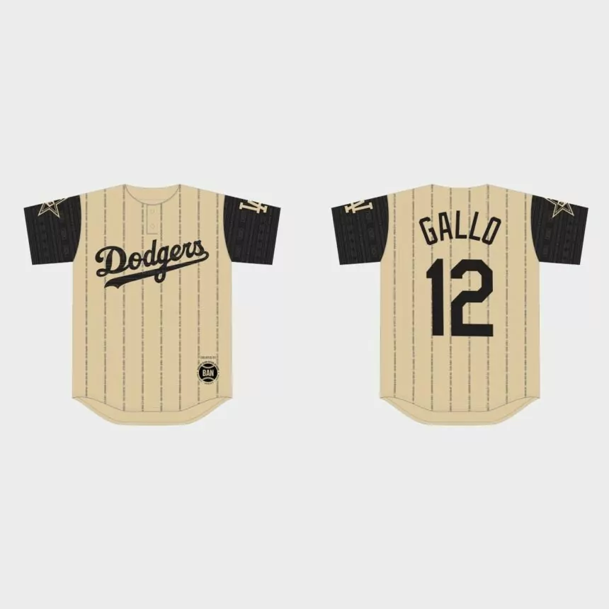 Joey Gallo Los Angeles Dodgers 2022 Black Heritage Night Jersey – Gold