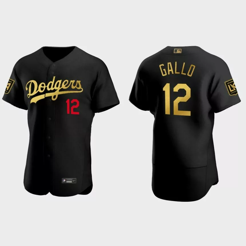 Joey Gallo Los Angeles Dodgers LAFC Night Authentic Jersey – Black