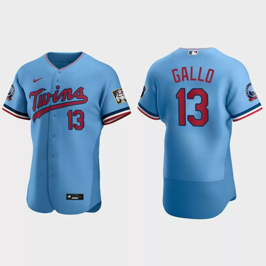 Joey Gallo Minnesota Twins Authentic Alternate Jersey – Light Blue