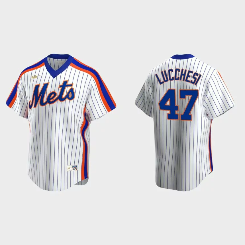Joey Lucchesi #47 New York Mets Cooperstown Collection Home Jersey – White