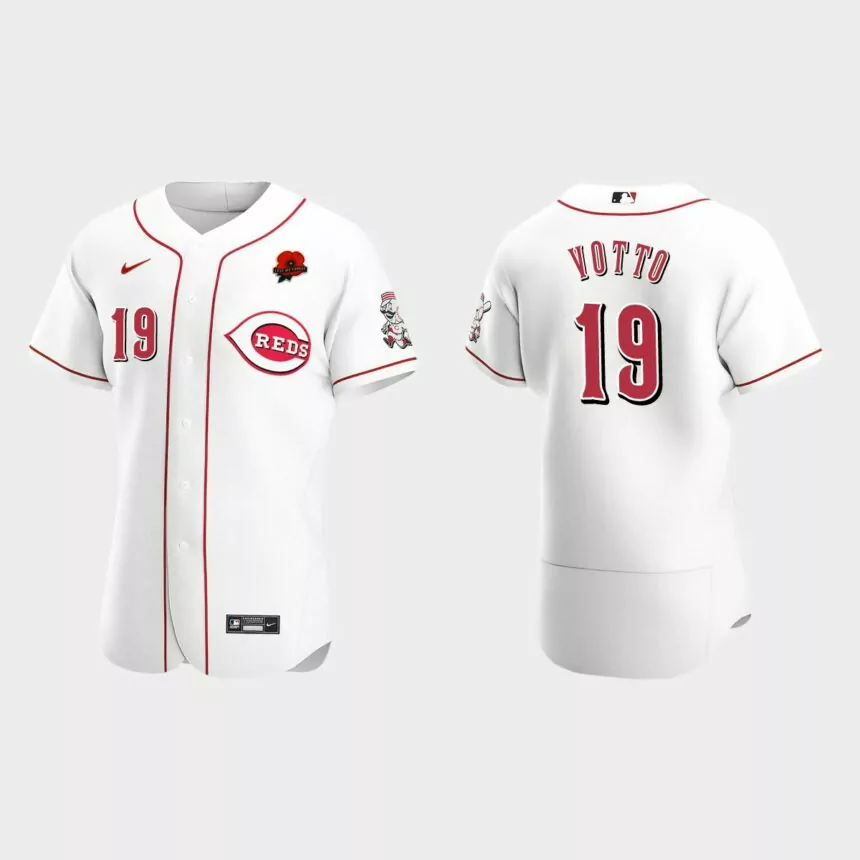Joey Votto Cincinnati Reds 2021 Memorial Day Authentic Jersey – White