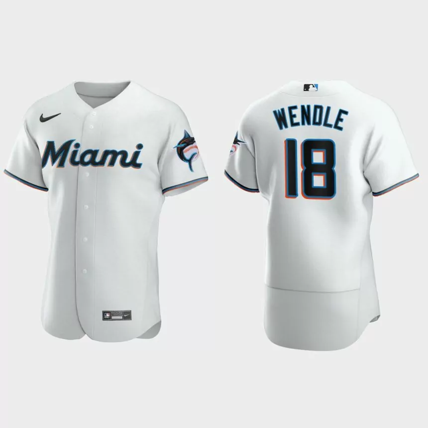 Joey Wendle Miami Marlins Authentic Home Jersey – White