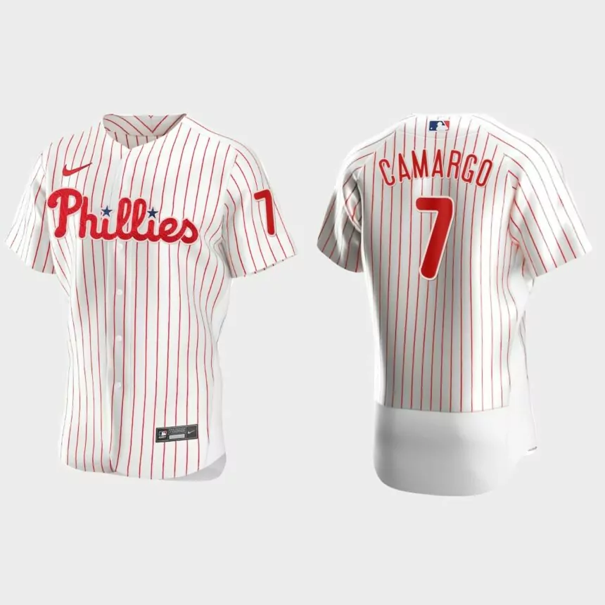 Johan Camargo Philadelphia Phillies Authentic Home Jersey – White