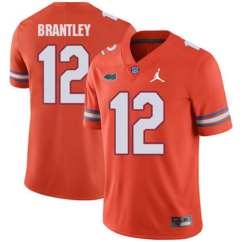 John Brantley Florida Gators Men's Jersey - #12 NCAA Orange Stitched Jordan Authentic