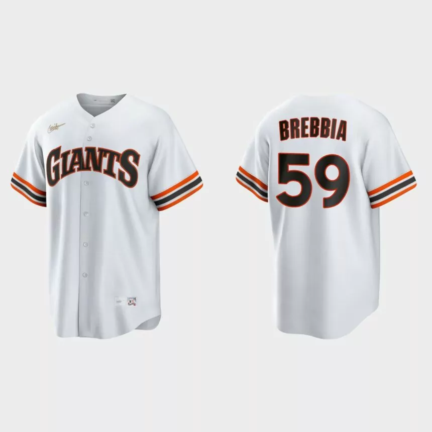 John Brebbia San Francisco Giants Cooperstown Home Jersey – White