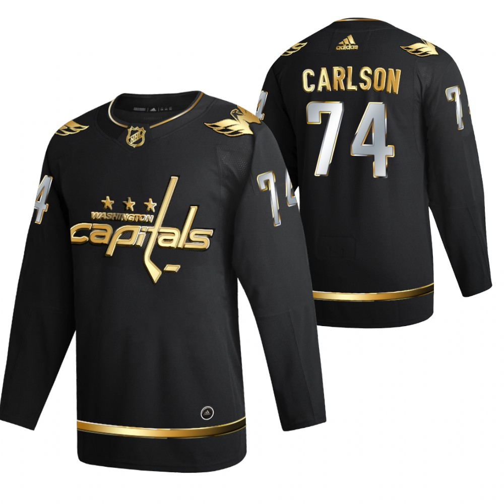 John Carlson Washington Capitals Black 2021 Golden Edition Jersey Limited Authentic