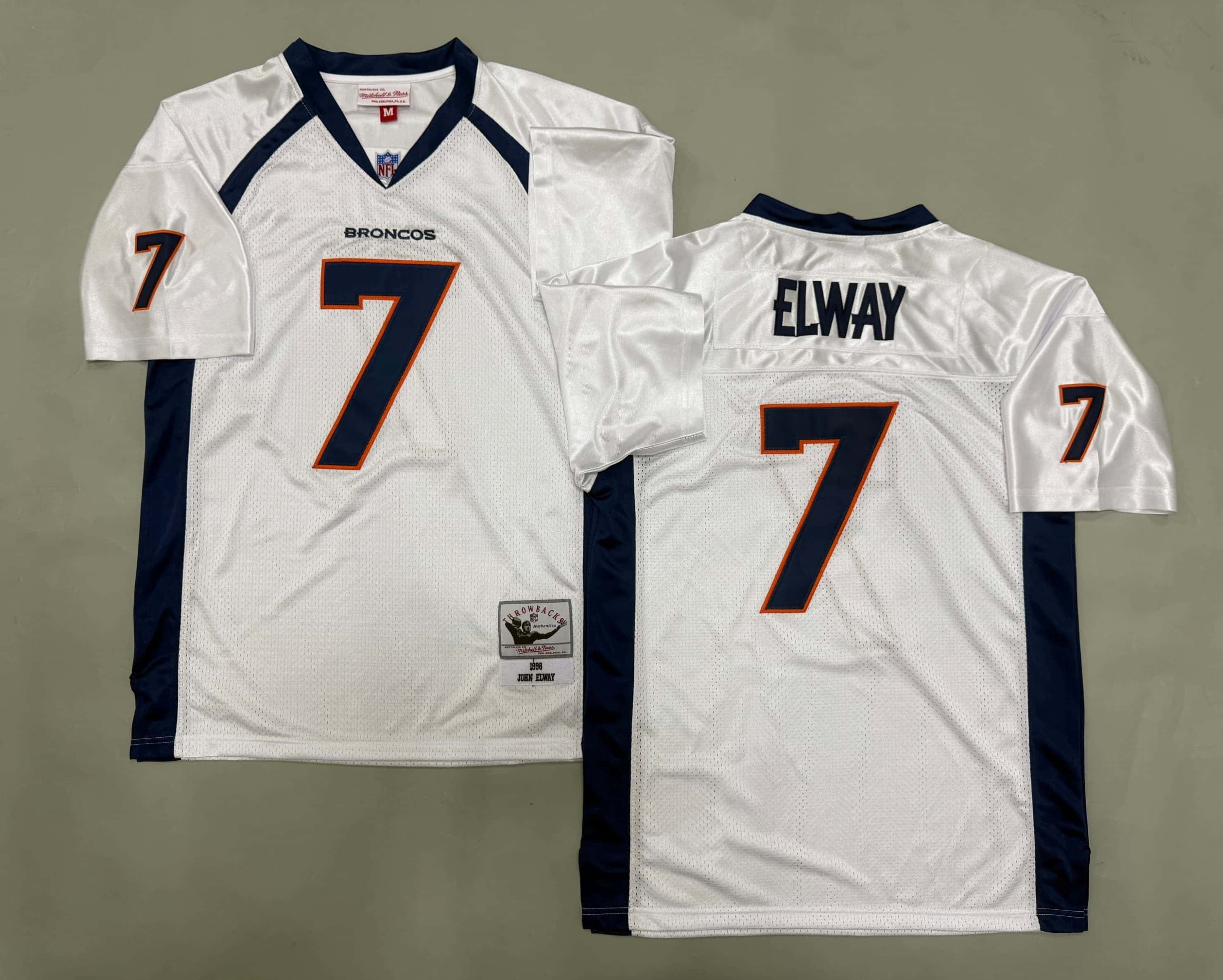 John Elway Denver Broncos Autographed Mitchell & Ness     Jersey