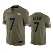 John Elway Denver Broncos Nike Olive 2022 Salute To Service Limited Jersey