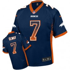 John Elway Navy Blue Denver Broncos #7 Drift Fashion Jersey