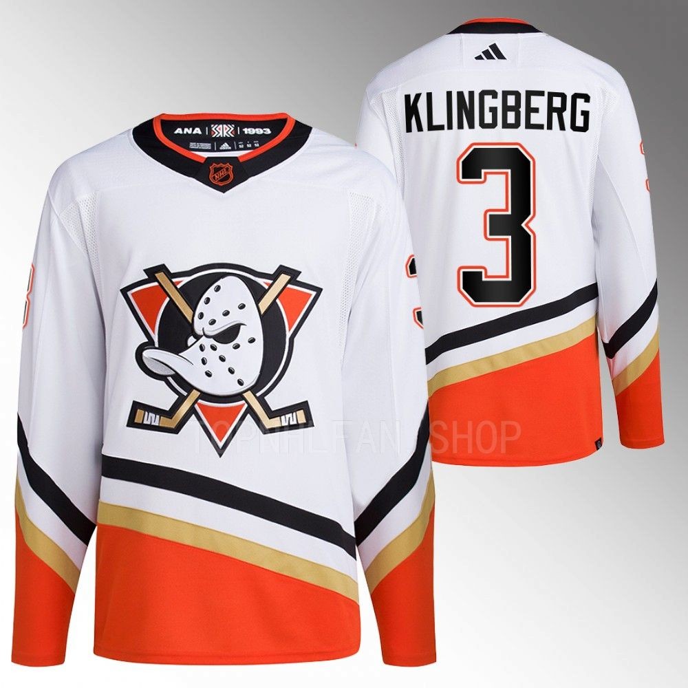 John Klingberg Anaheim Ducks Reverse Retro 2.0 Authentic Primegreen White 2022 Jersey