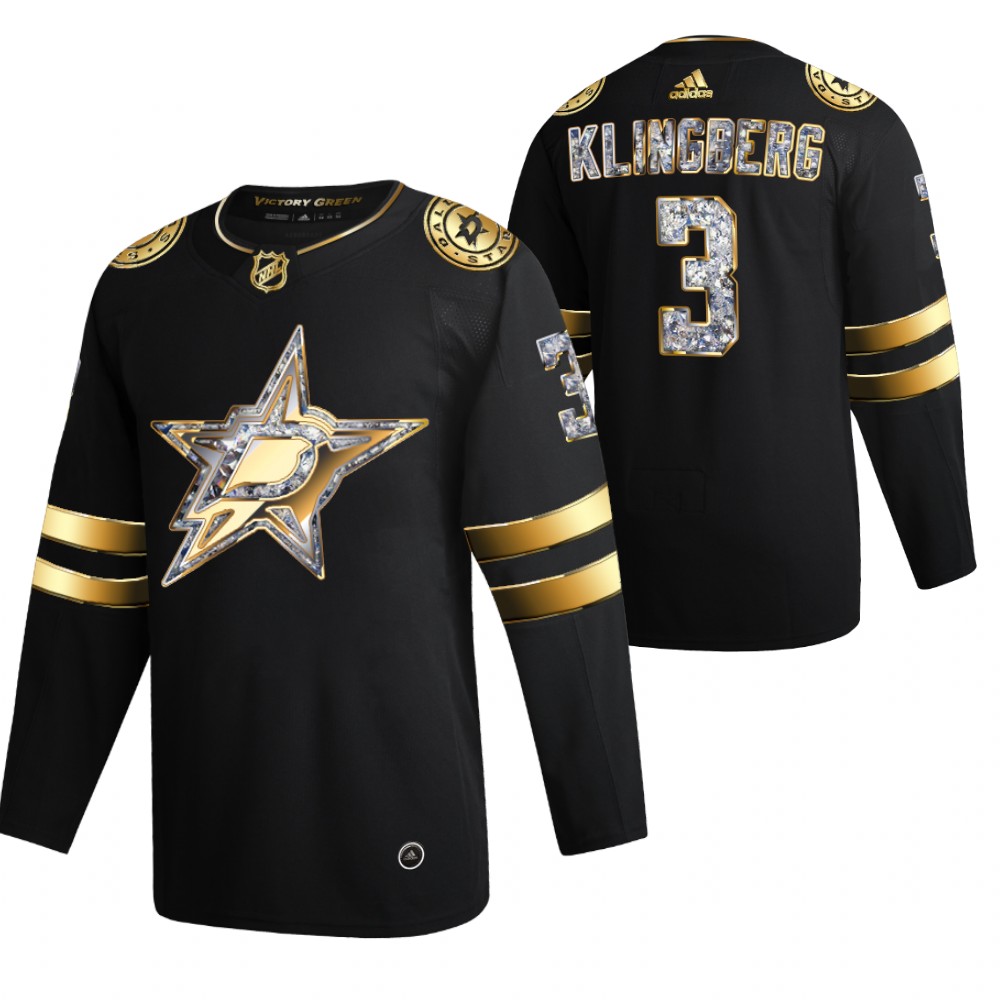 John Klingberg Stars 2022 Stanley Cup Playoffs Black Diamond Edition Authentic Jersey