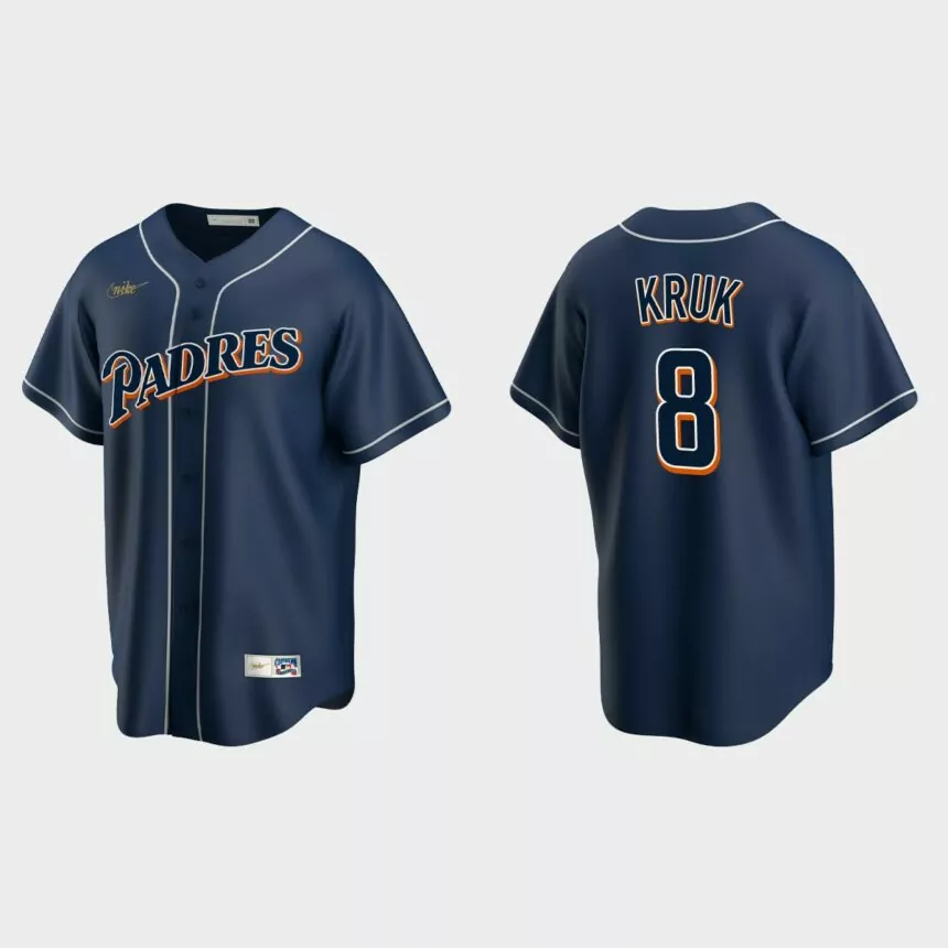 John Kruk #8 San Diego Padres Cooperstown Collection Jersey – Navy
