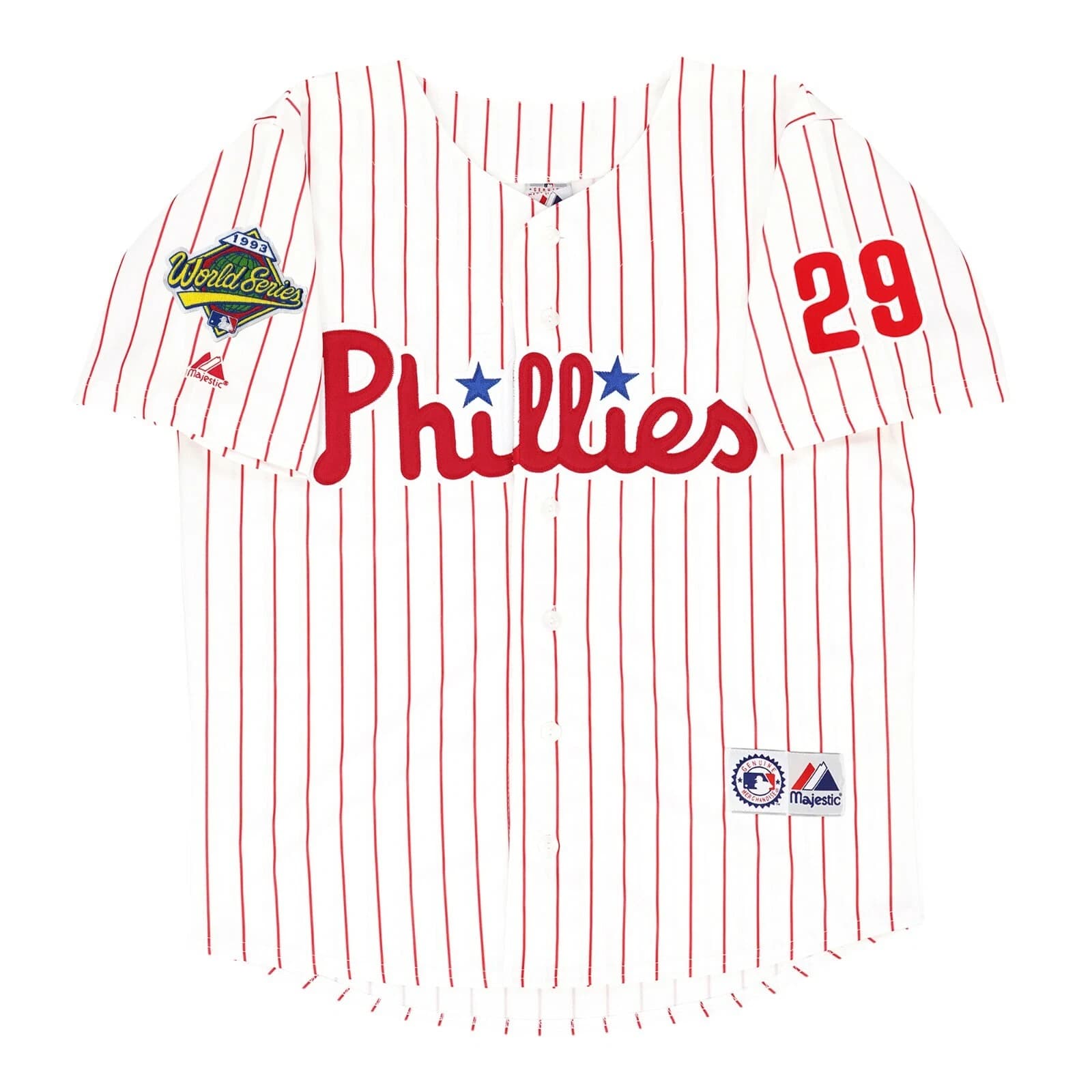 John Kruk 1993 Philadelphia Phillies World Series Home & Road  Men's Jersey