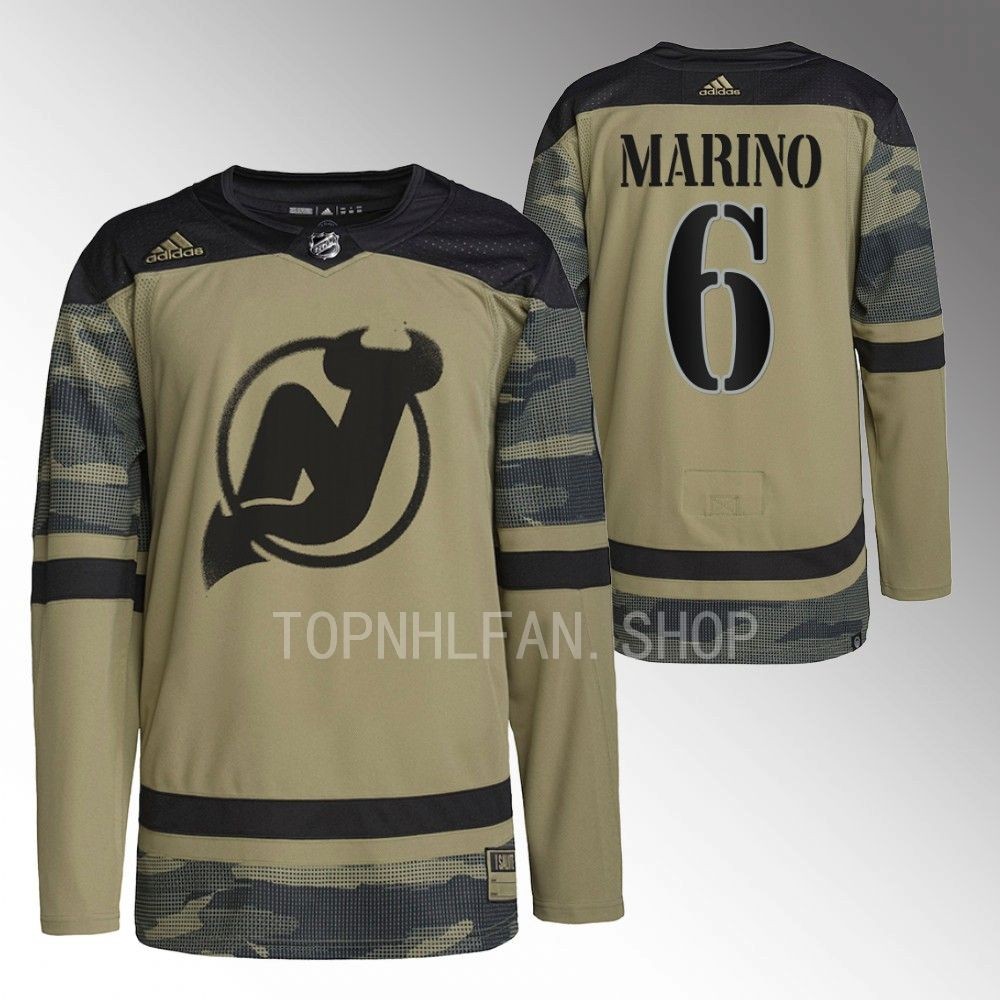 John Marino Devils Military Appreciation Jersey Camo Authentic Practice