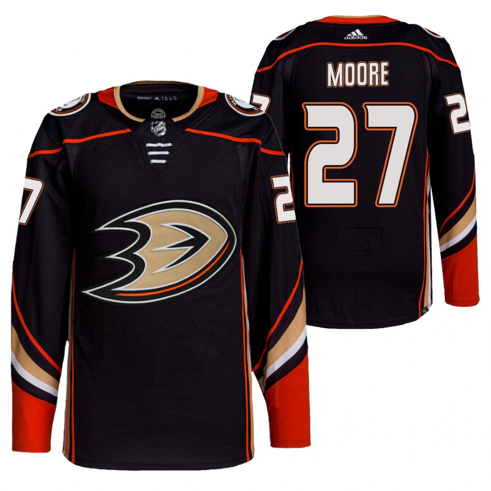John Moore Anaheim Ducks Black Home Authentic Primegreen Jersey