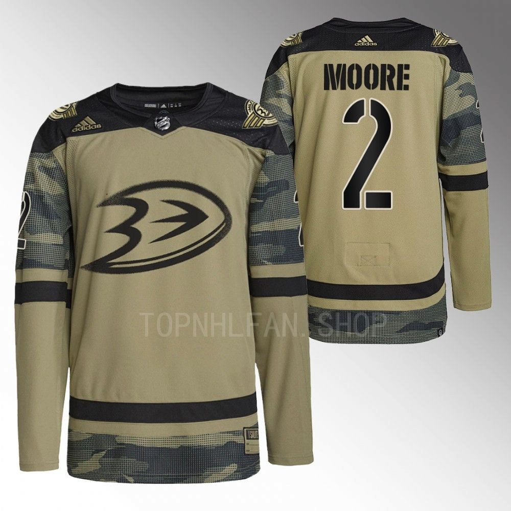 John Moore Ducks Military Appreciation Night Jersey Camo Warmup