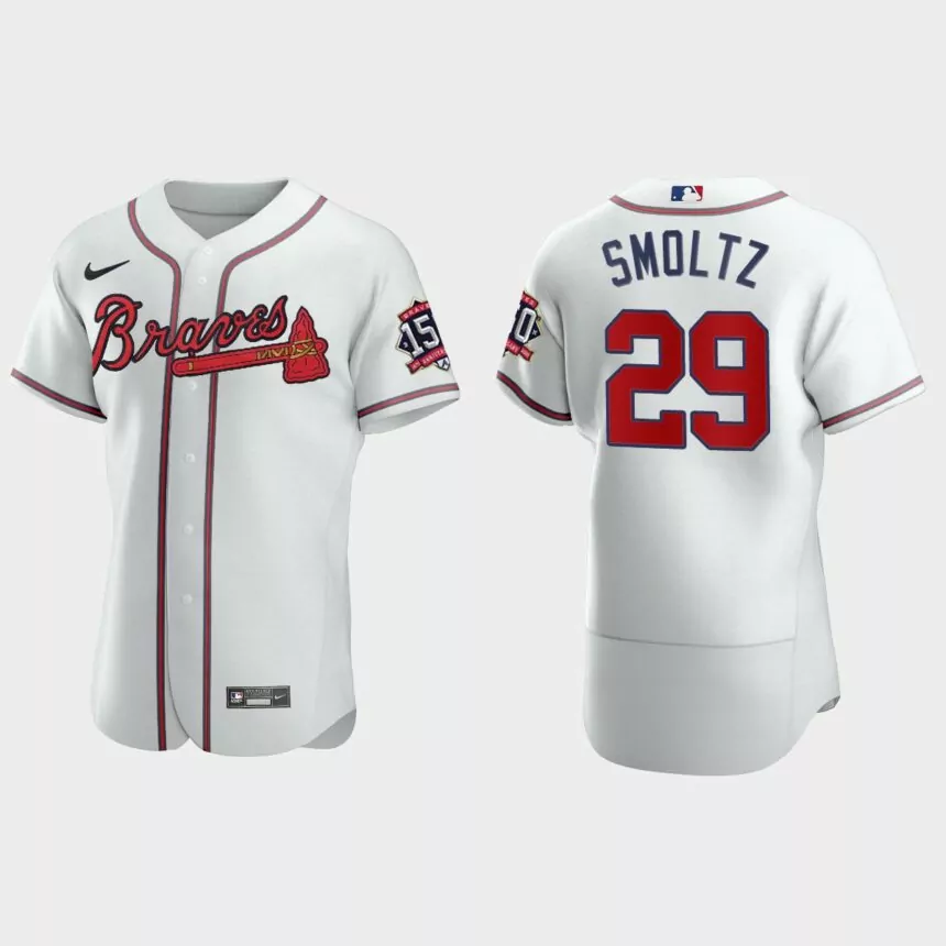 John Smoltz Atlanta Braves 150th Anniversary World Series Jersey – White