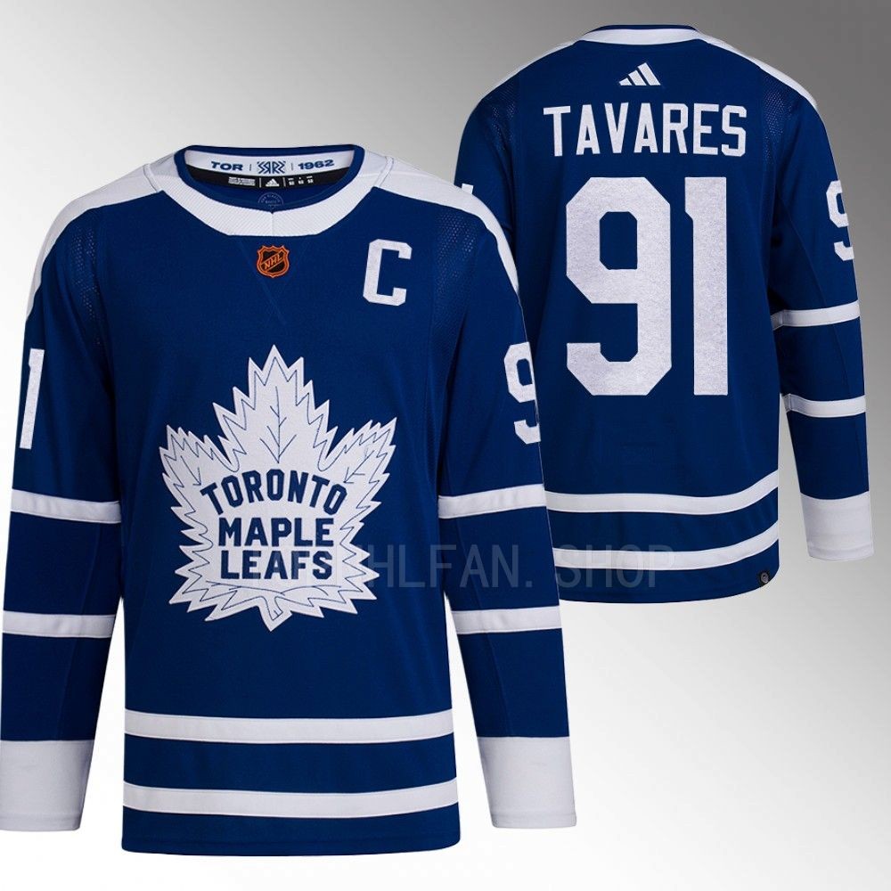 John Tavares 2022 Toronto Maple Leafs Blue Reverse Retro 2.0 Authentic Primegreen Jersey