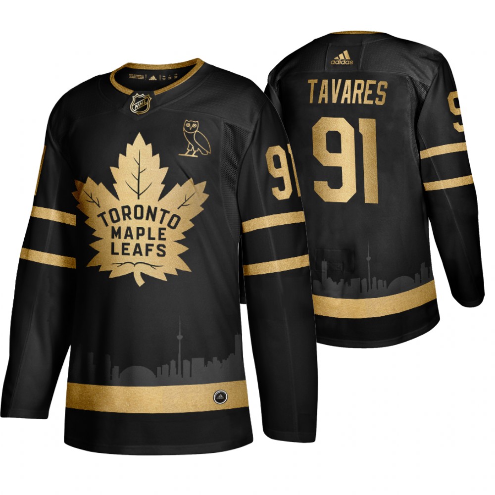 John Tavares Black Golden Limited Edition MAPLE LEAFS × OVO Jersey