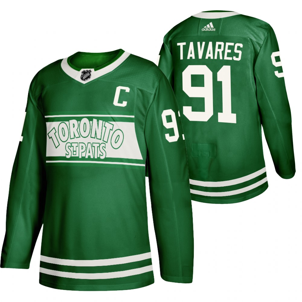 John Tavares Maple Leafs St. Patricks Day 2022 Jersey Green Special Edition