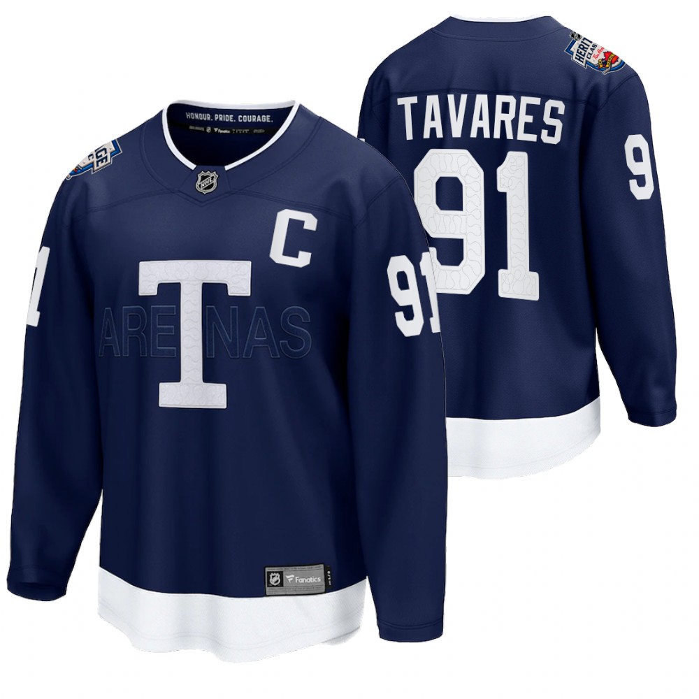 John Tavares Toronto Maple Leafs 2022 Heritage Classic Navy Jersey