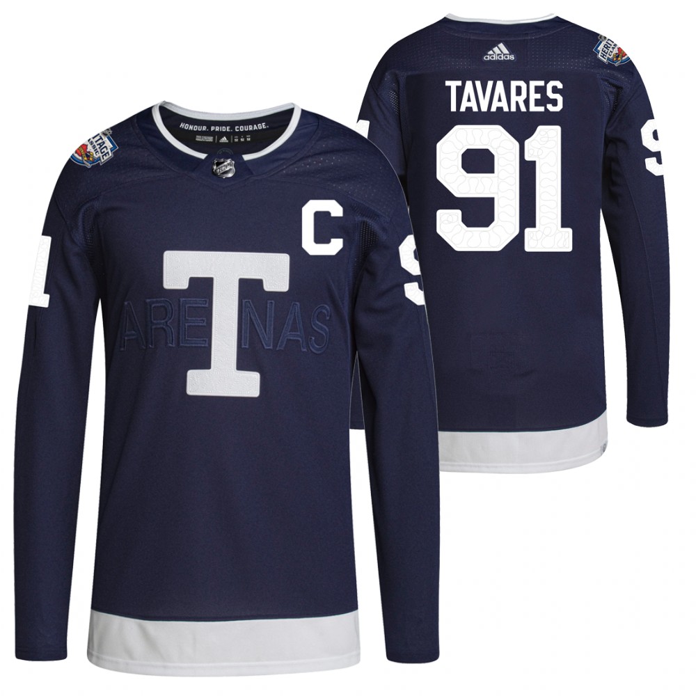 John Tavares Toronto Maple Leafs 2022 Heritage Classic Navy Primegreen Authentic Jersey