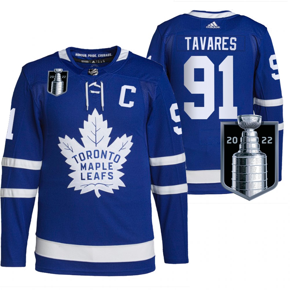 John Tavares Toronto Maple Leafs Royal 2022 Stanley Cup Playoffs Authentic Pro Jersey