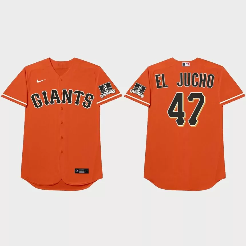 Johnny Cueto Nickname Giants 2021 Players’ Weekend El Jucho Jersey – Orange