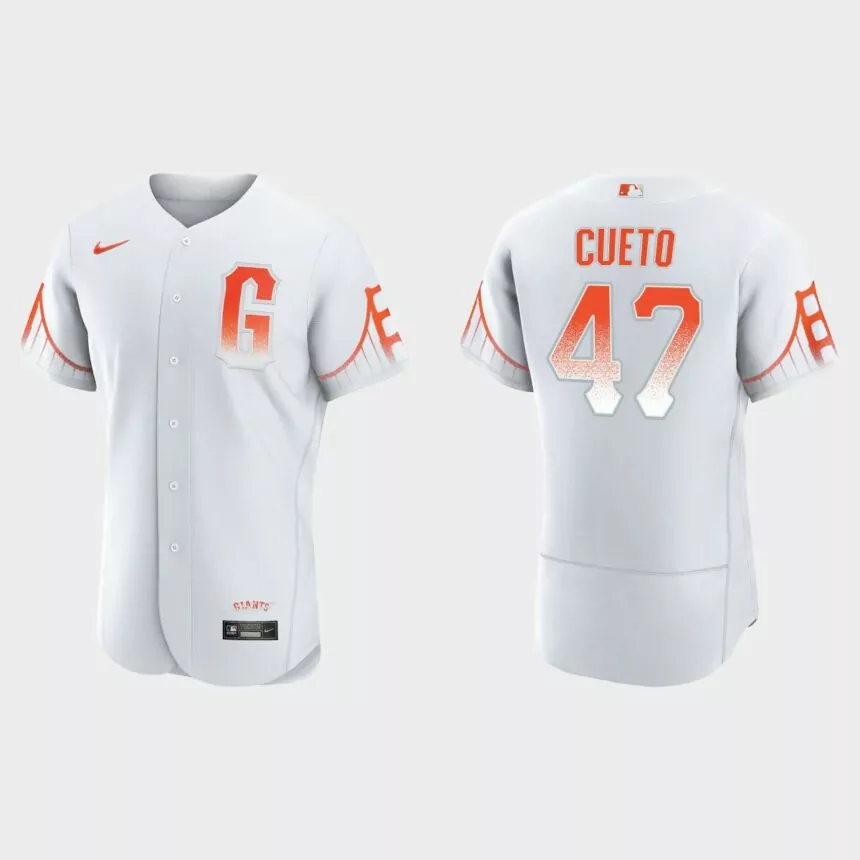 Johnny Cueto San Francisco Giants 2021 City Connect Authentic Jersey – White