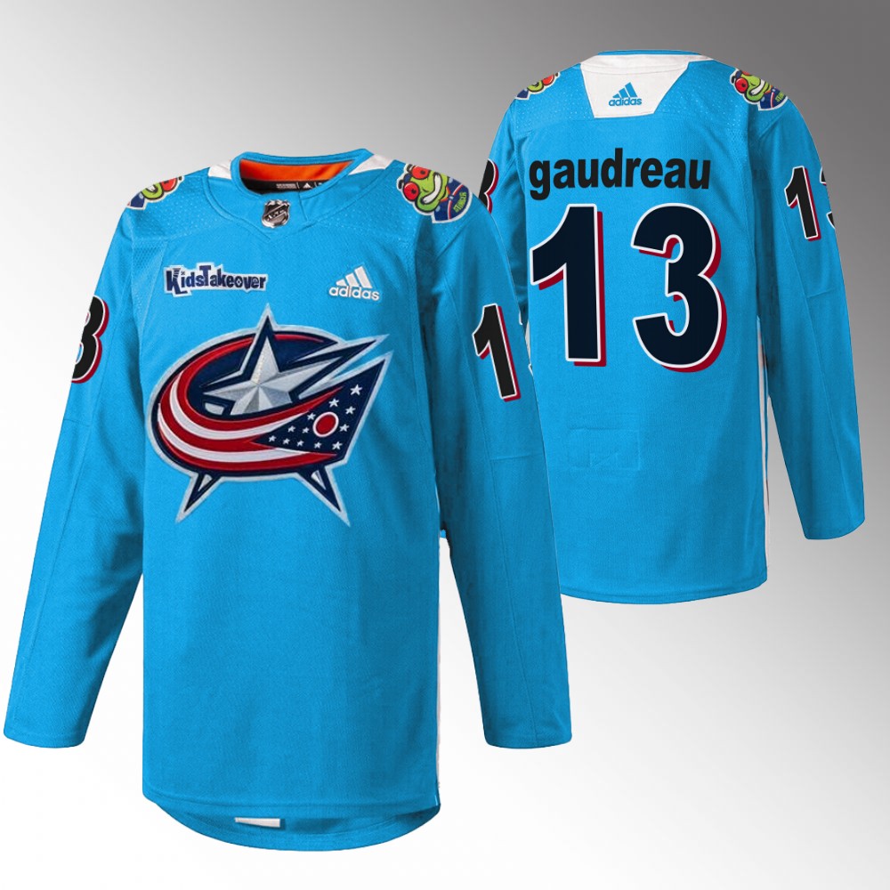 Johnny Gaudreau Blue Jackets Kids Takeover Jersey Blue Special