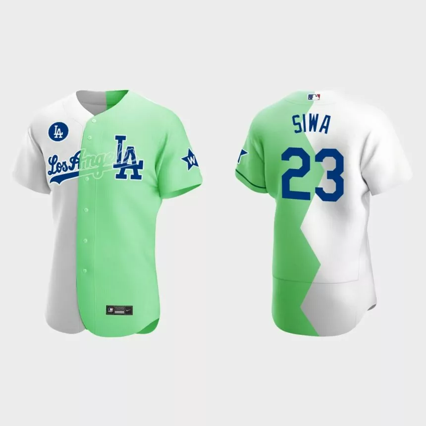 Jojo Siwa Los Angeles Dodgers 2022 Celebrity Softball Game Authentic Jersey – White Green