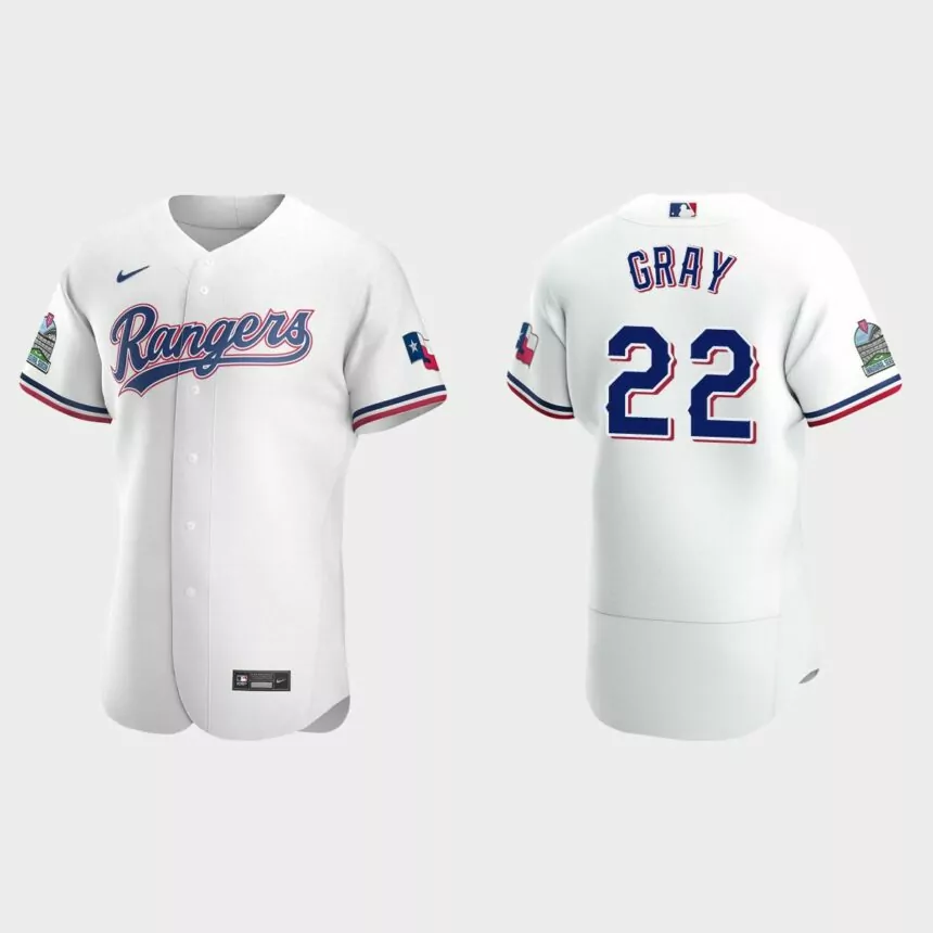 Jon Gray Texas Rangers Authentic Home Jersey – White