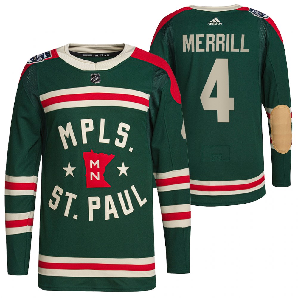 Jon Merrill Wild 2022 Winter Classic Green Authentic Jersey