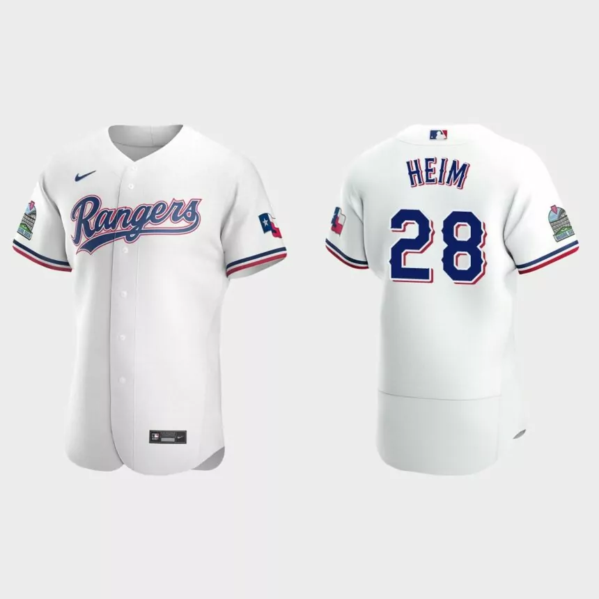 Jonah Heim Texas Rangers Authentic Home Jersey – White
