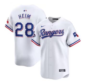Jonah Heim Texas Rangers Nike Home 2023 World Series Champions Limited Jersey White