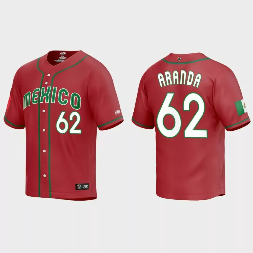 Jonathan Aranda Mexico Baseball 2023 World Baseball Classic Replica Jersey – Red