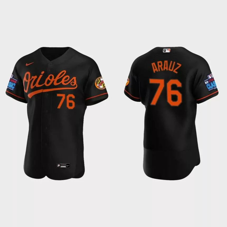 Jonathan Arauz Baltimore Orioles 2022 Little League Classic Authentic Jersey – Black