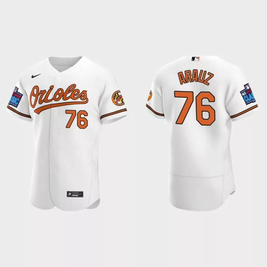 Jonathan Arauz Baltimore Orioles 2022 Little League Classic Authentic Jersey – White