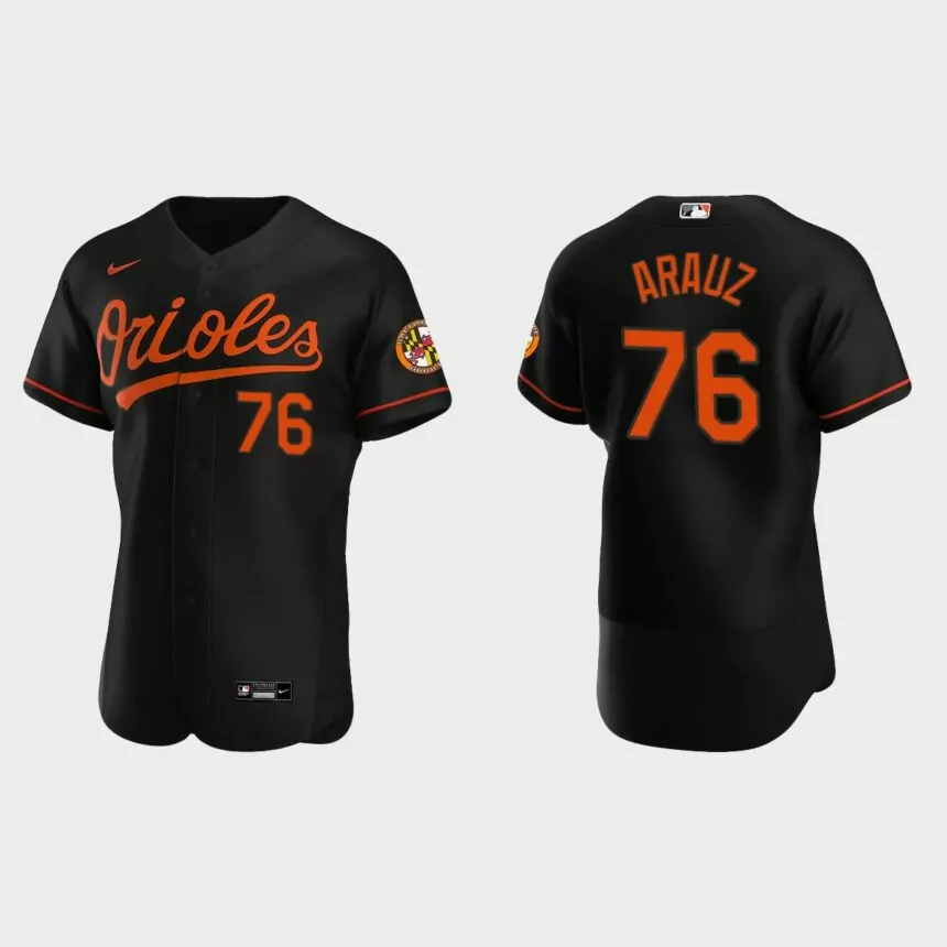 Jonathan Arauz Baltimore Orioles Authentic Alternate Jersey – Black