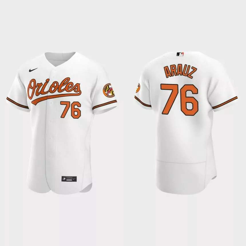 Jonathan Arauz Baltimore Orioles Authentic Home Jersey – White